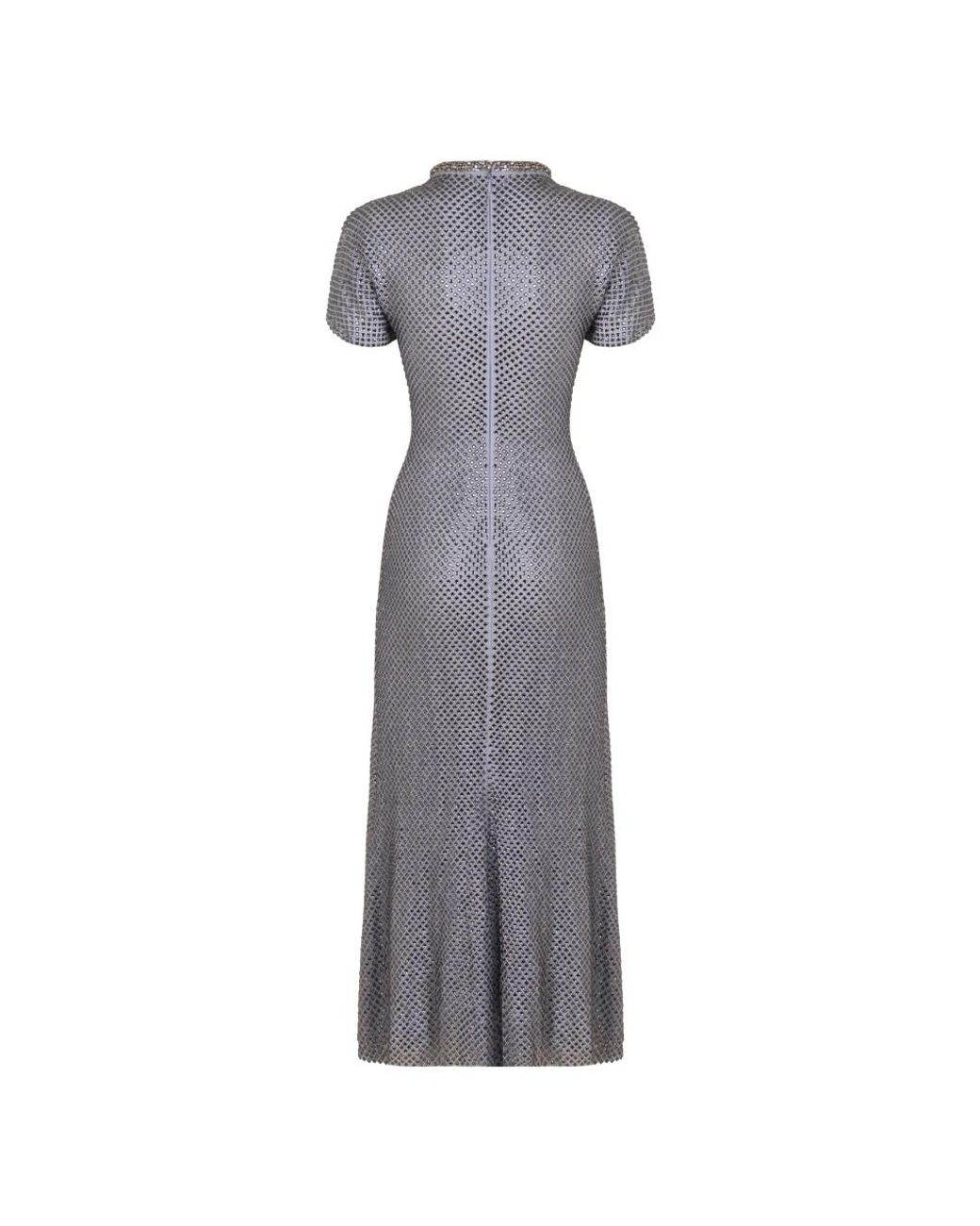 Self-Portrait Gray Midi Dresses