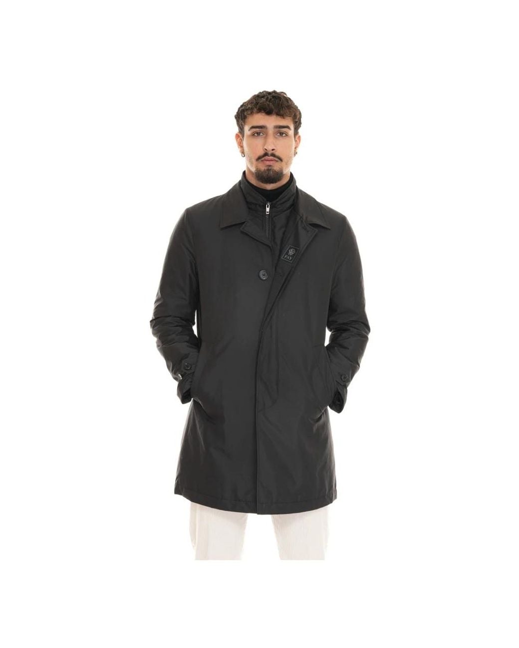 Fay Black Parkas for men