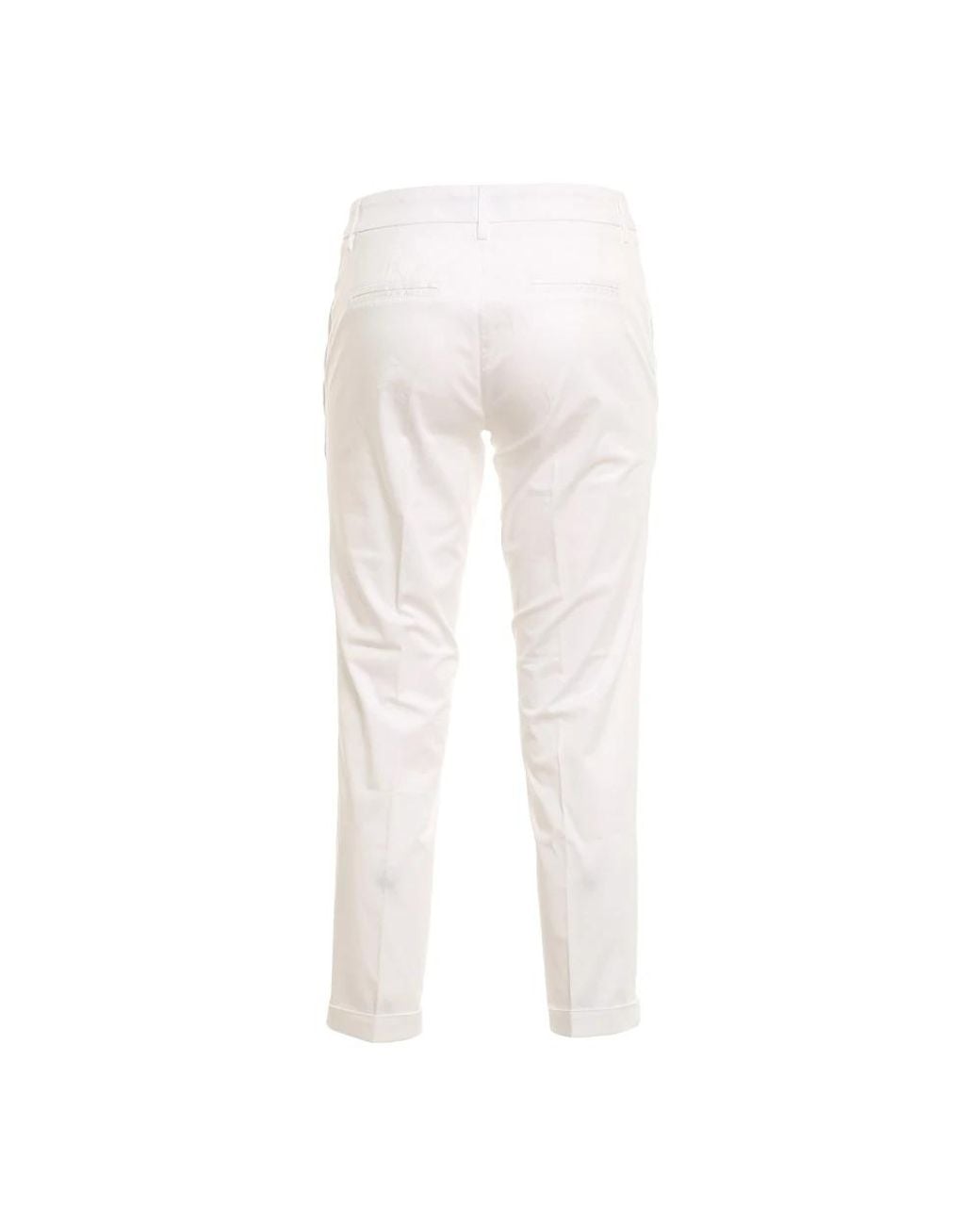 Fay White Slim-Fit Trousers