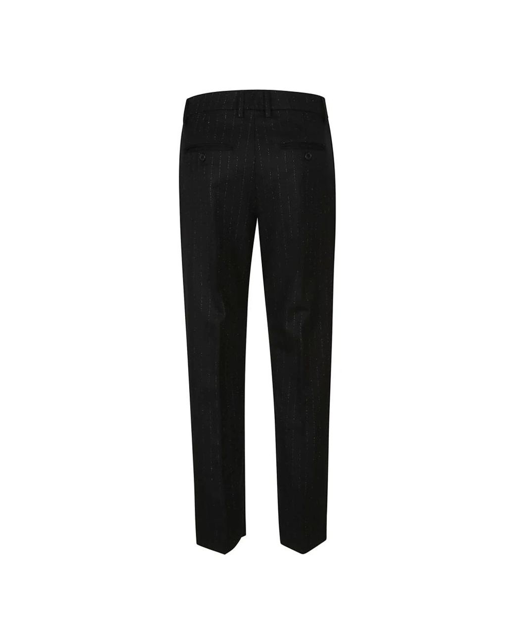 True Royal Black Straight Trousers