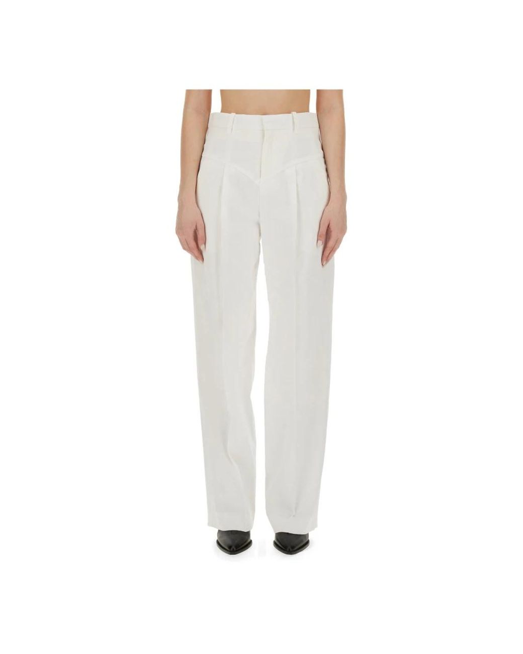 Isabel Marant White Straight Trousers