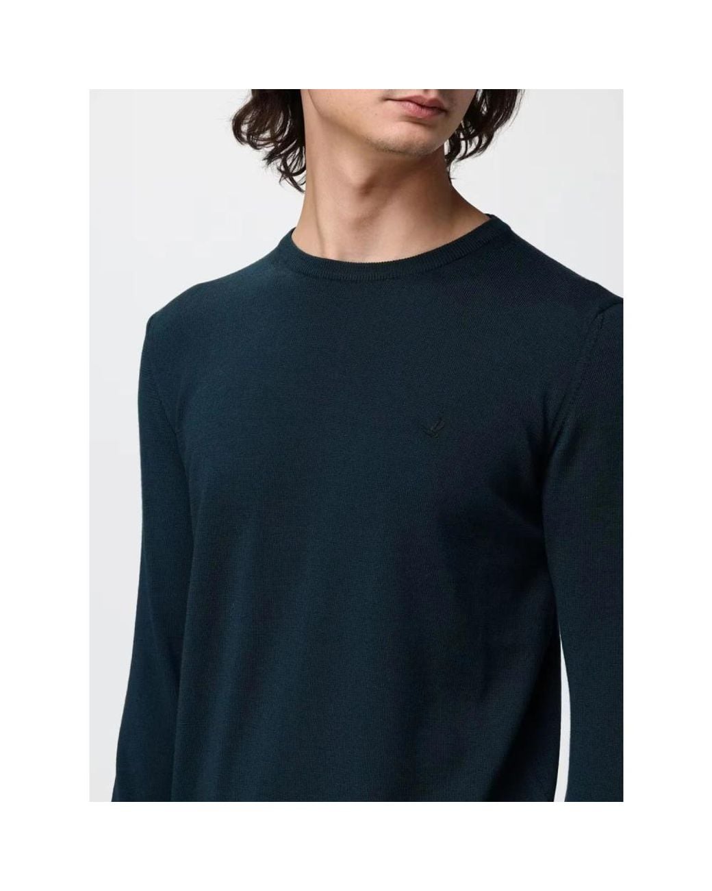 Brooksfield Blue Round-Neck Knitwear for men