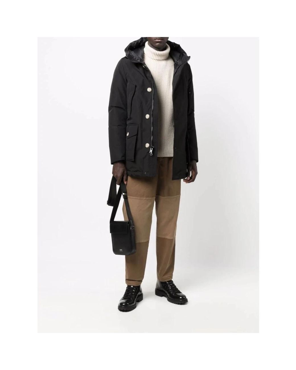 Woolrich Black Parkas for men