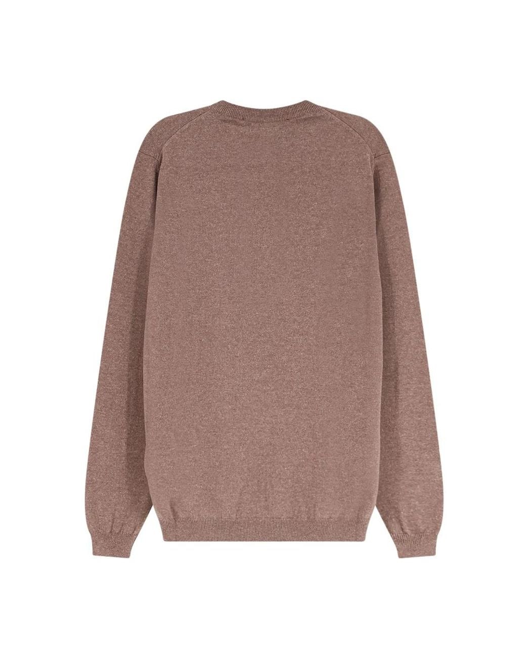 Amaranto Brown Round-Neck Knitwear for men