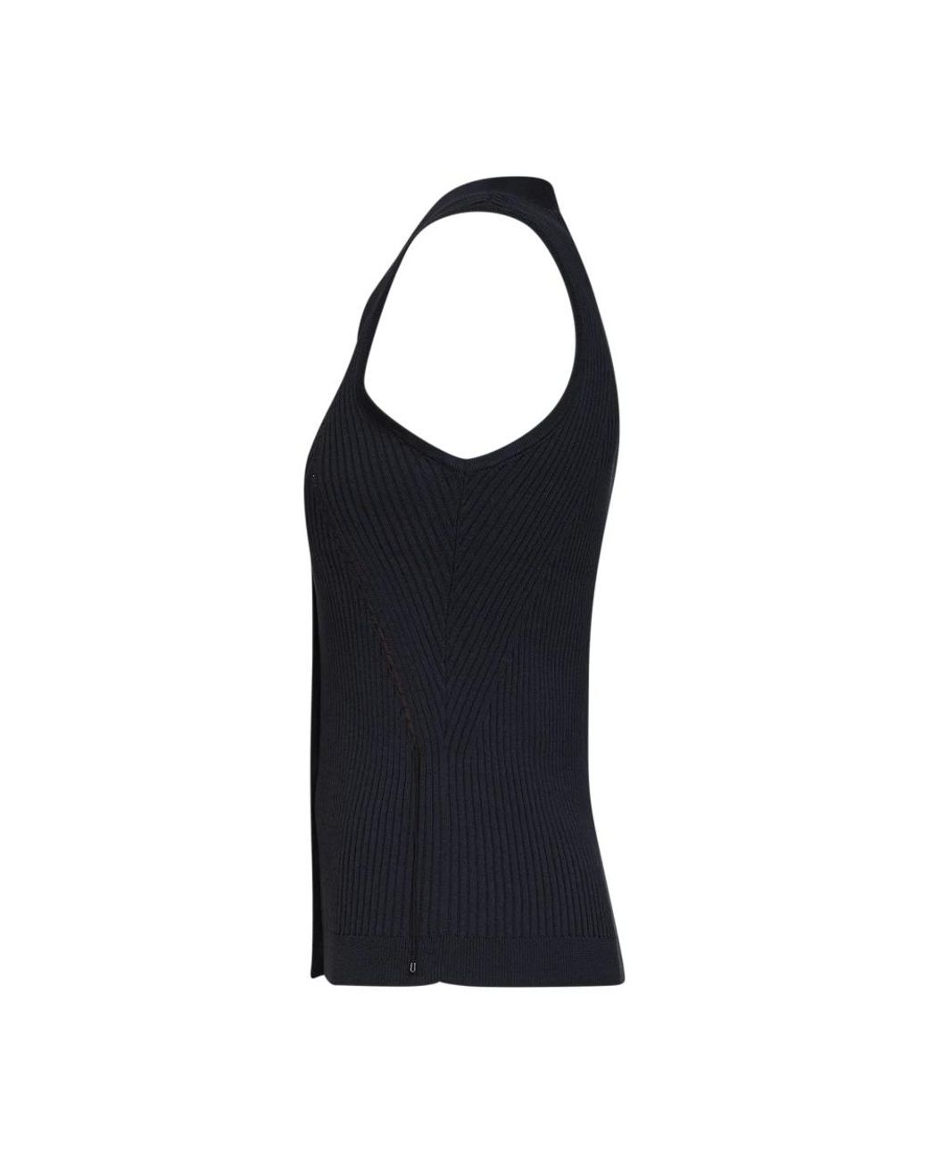 Max Mara Blue V-Neck Knitwear