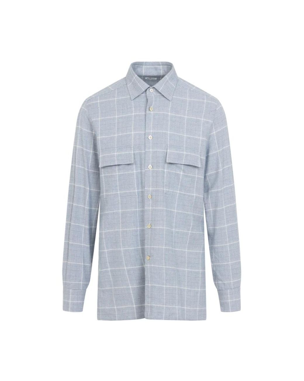 Kiton Blue Casual Shirts for men
