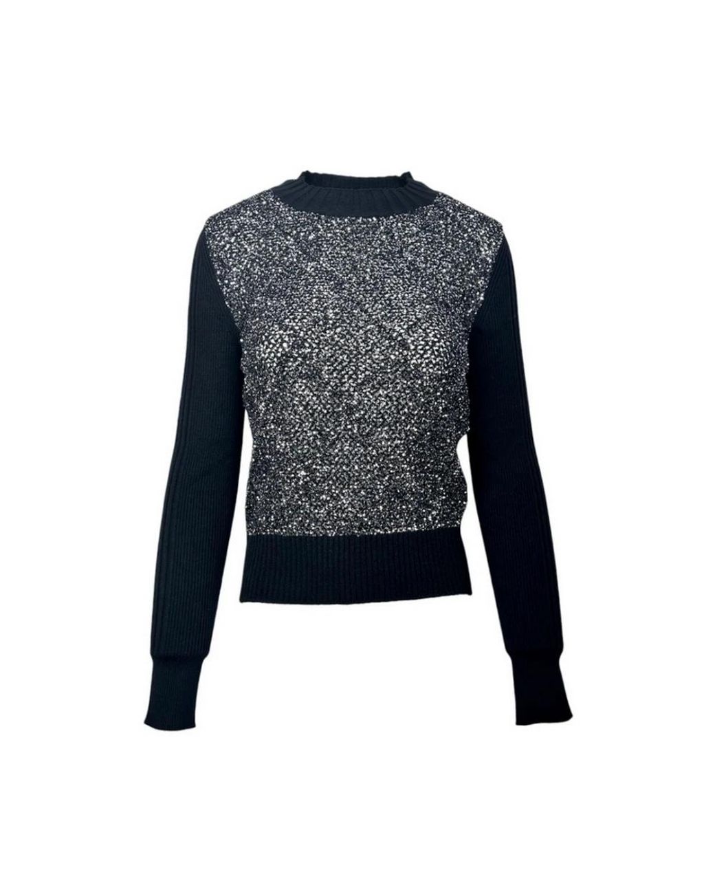 D.exterior Blue Round-Neck Knitwear