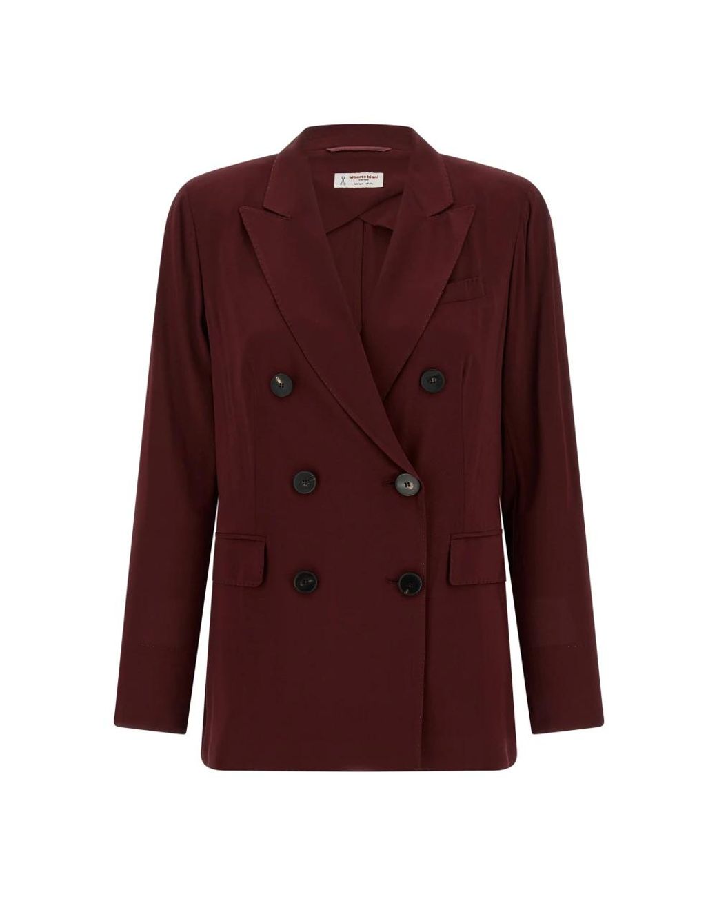 Alberto Biani Double-Breasted Blazer in het Purple