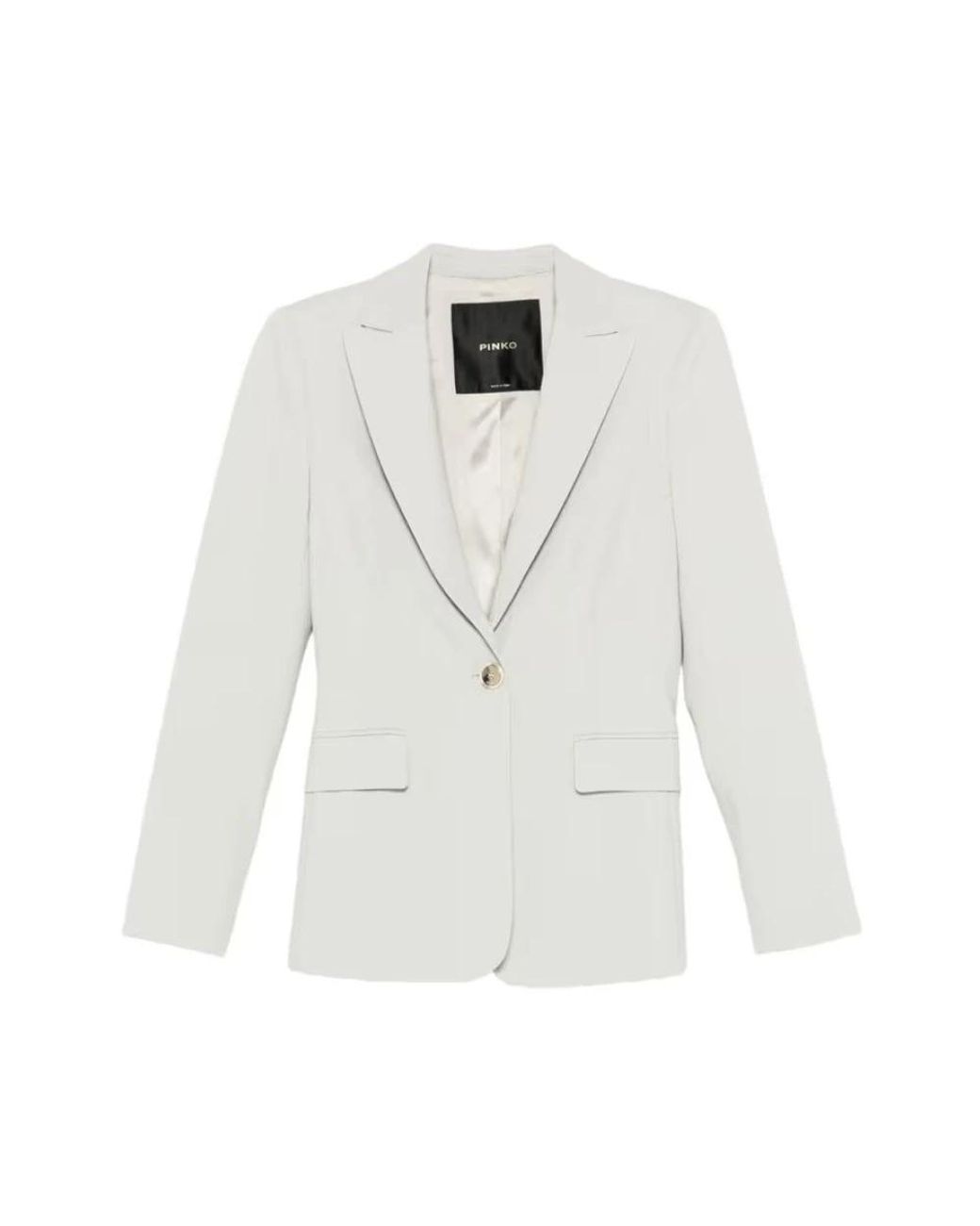 Pinko Jassen ,Grijs ,Leer New Signum Jacket in het White