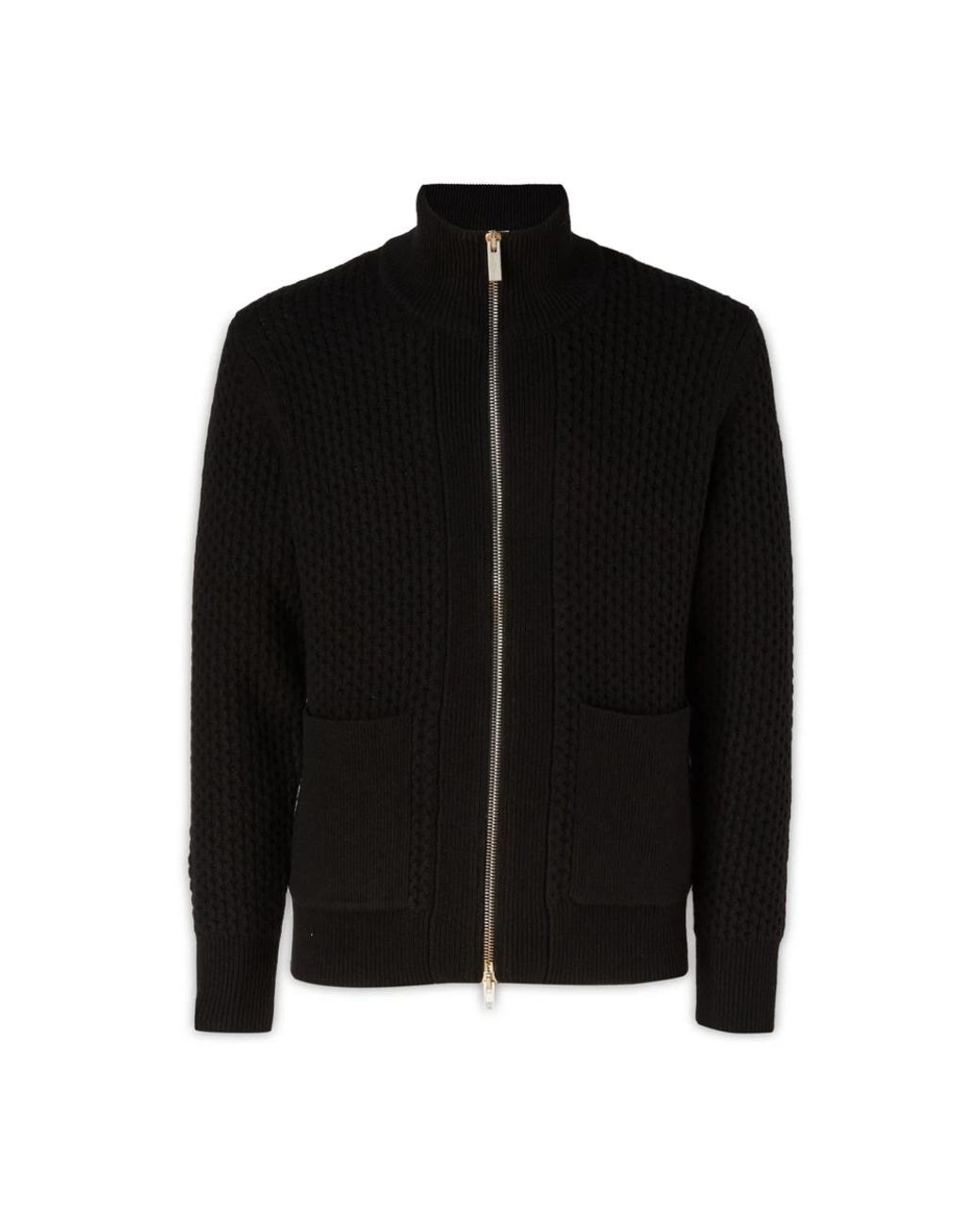 Paolo Pecora Black Zip-Throughs for men