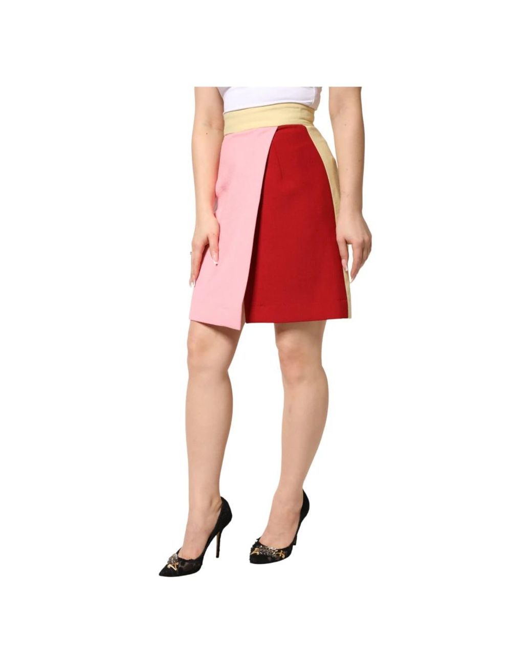 Dolce & Gabbana Red Short Skirts
