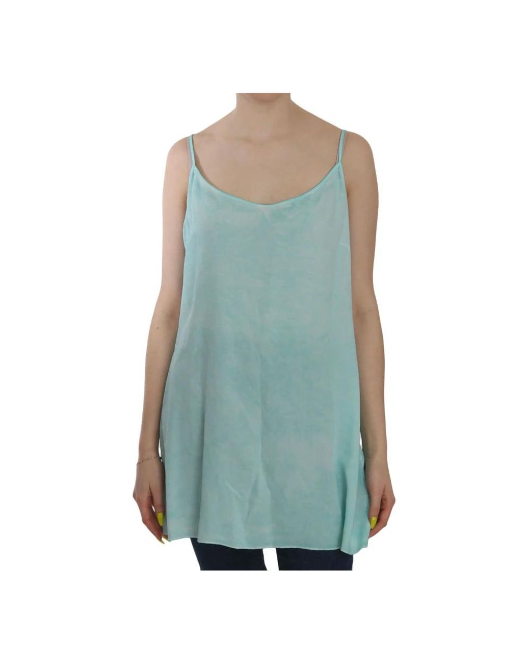 Ermanno Scervino Blue Sleeveless Tops