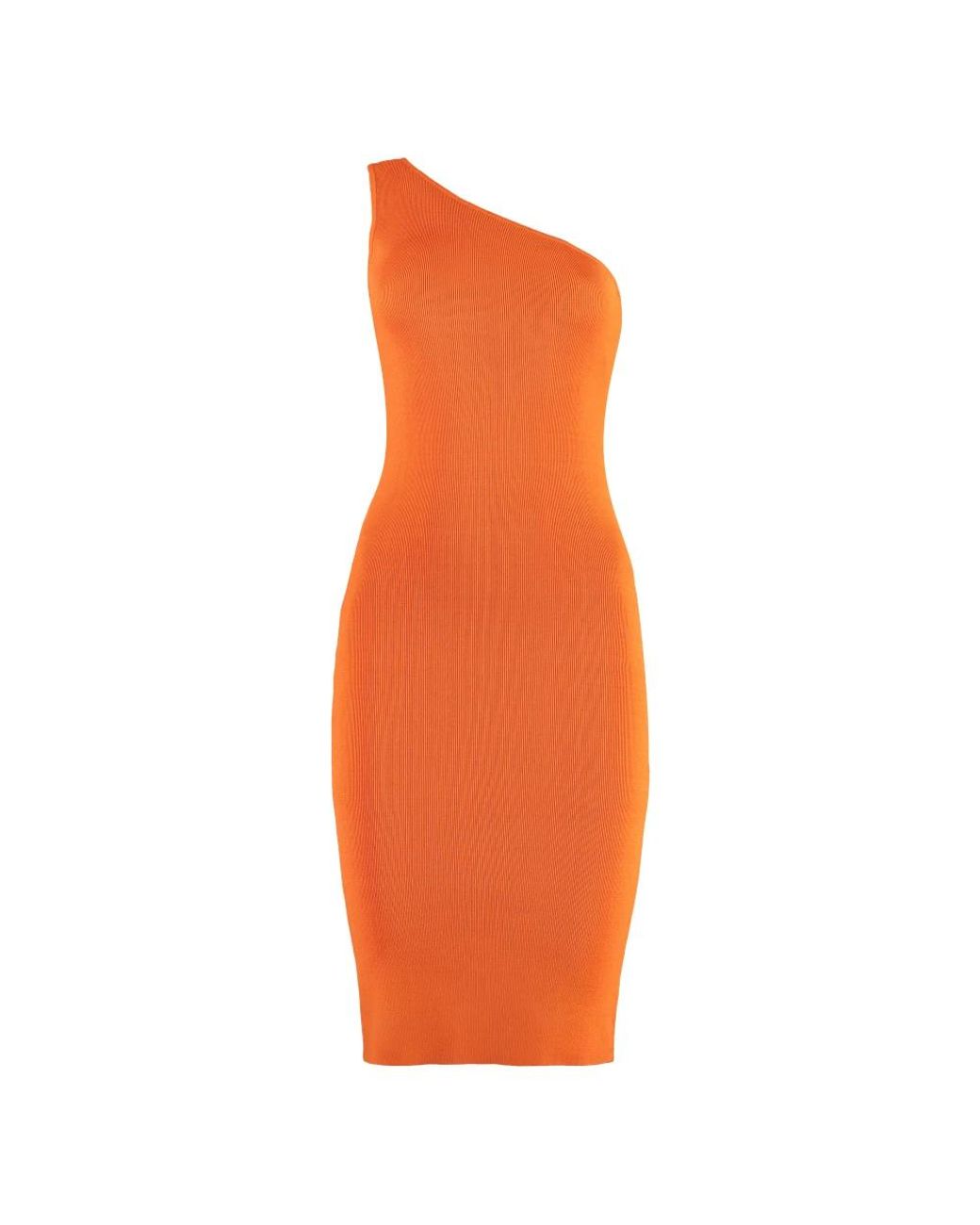 Yves Salomon Orange Party Dresses