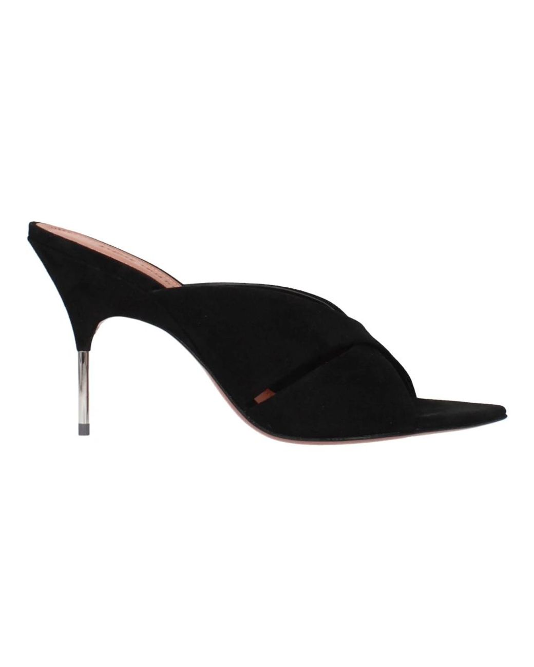 AMINA MUADDI Black Heeled Mules