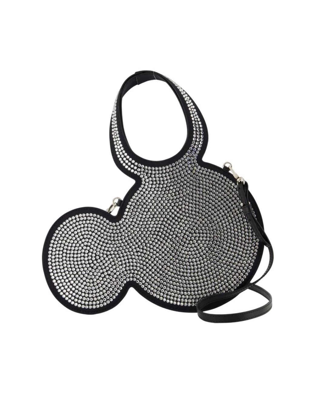 Coperni Tassen ,Zwart ,Satijn Mickey Mini Schoudertas in het Gray