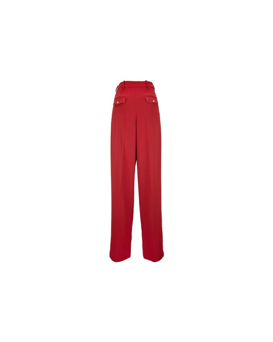 Elisabetta Franchi Red Straight Trousers