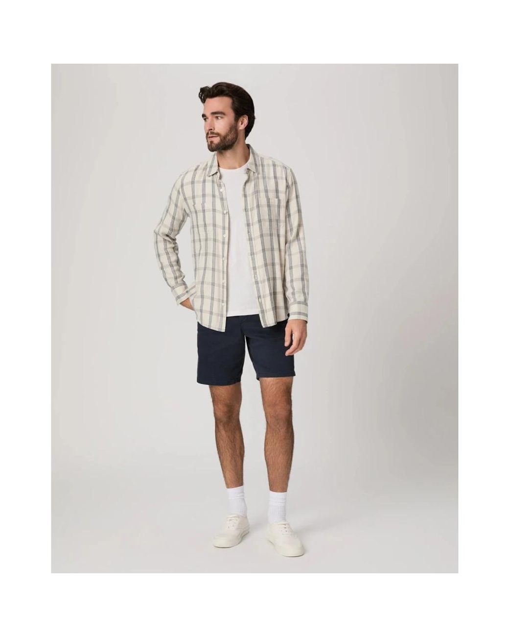 PAIGE Blue Casual Shorts for men