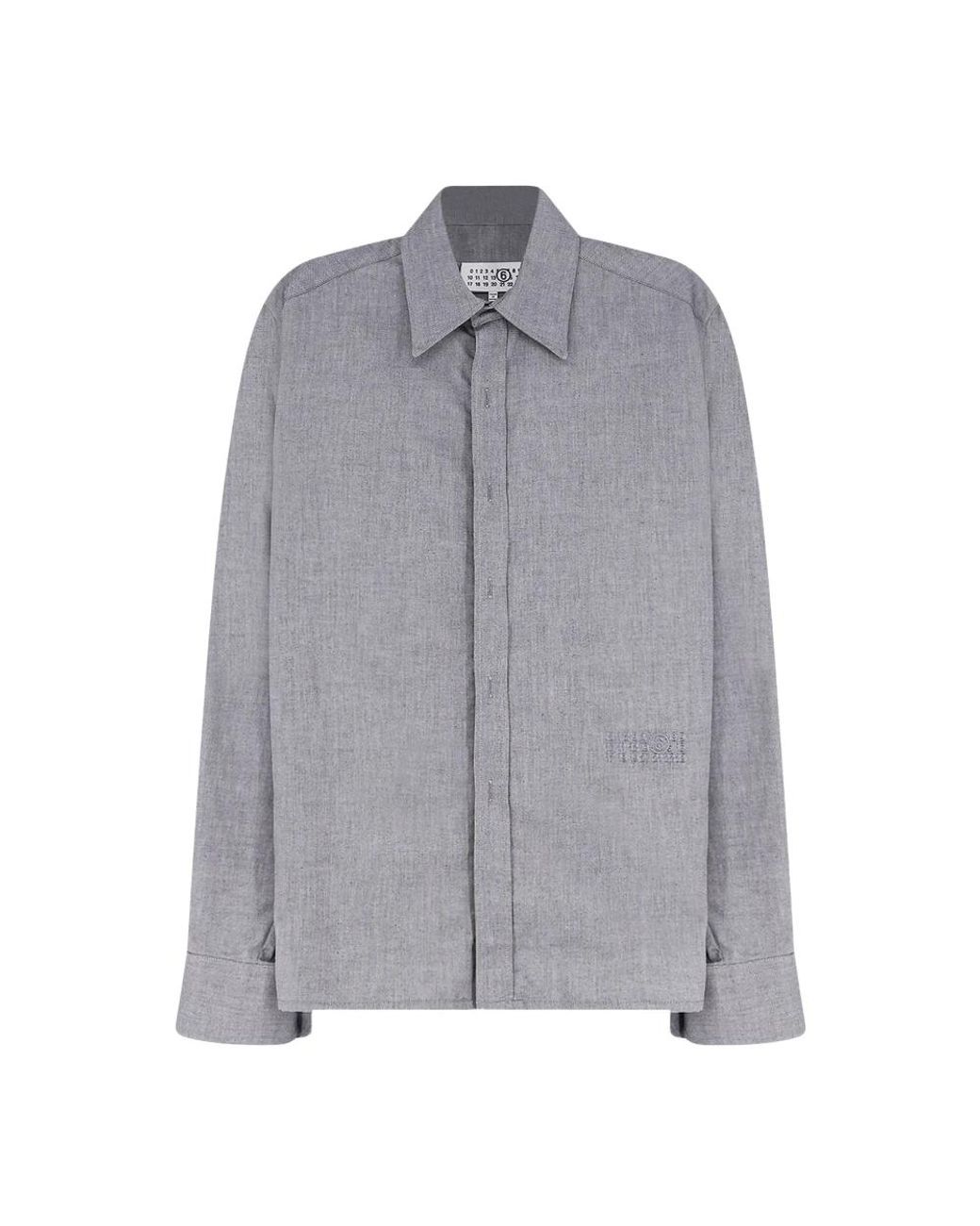 MM6 by Maison Margiela Gray Casual Shirts for men