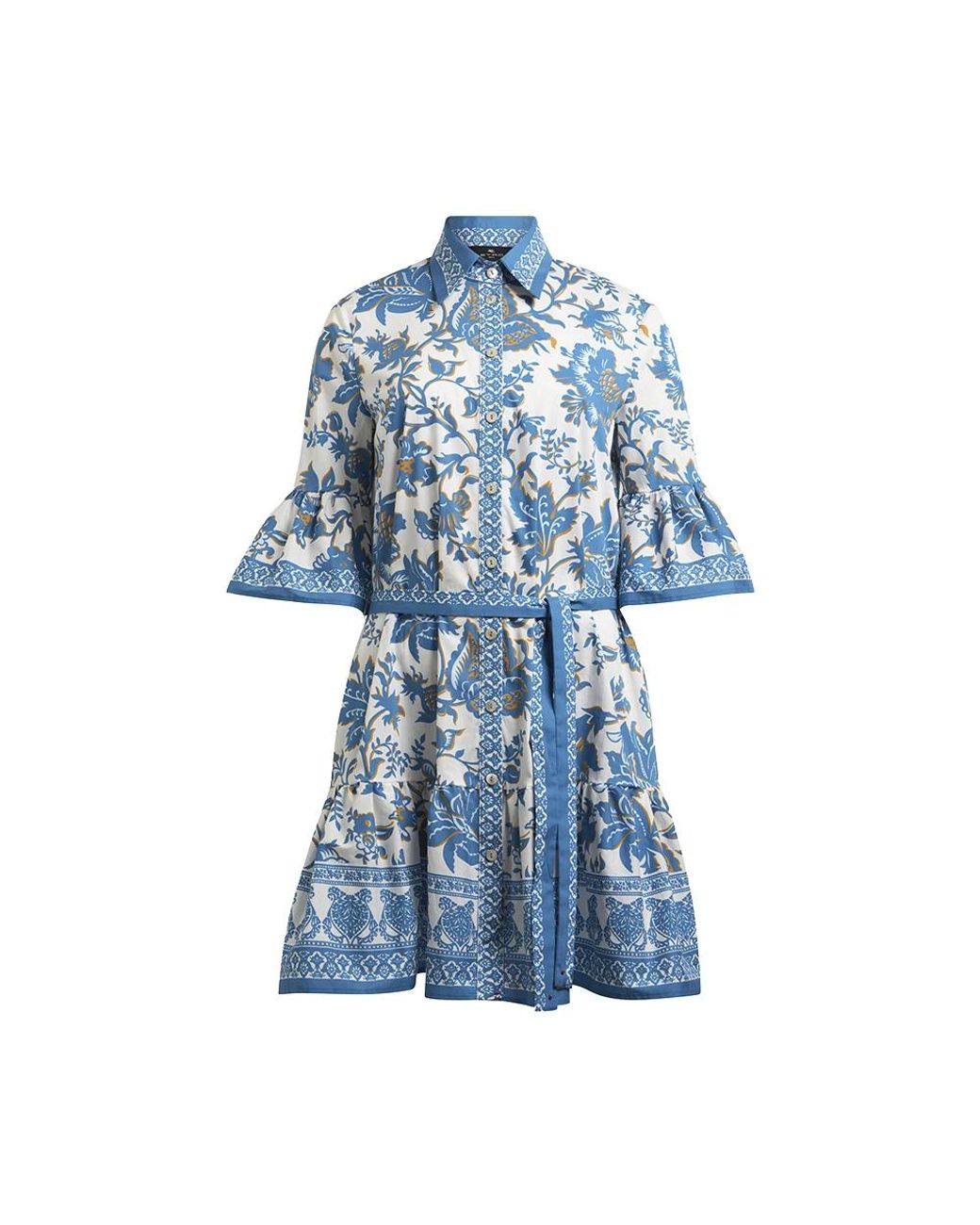 Etro Mini Overhemdjurk Met Riem in het Blue