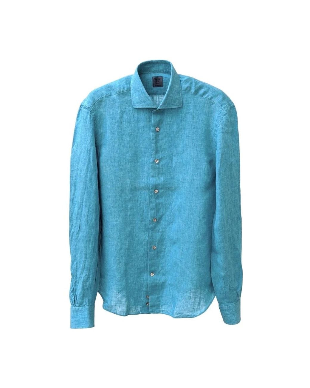 Mazzarelli Blue Casual Shirts for men