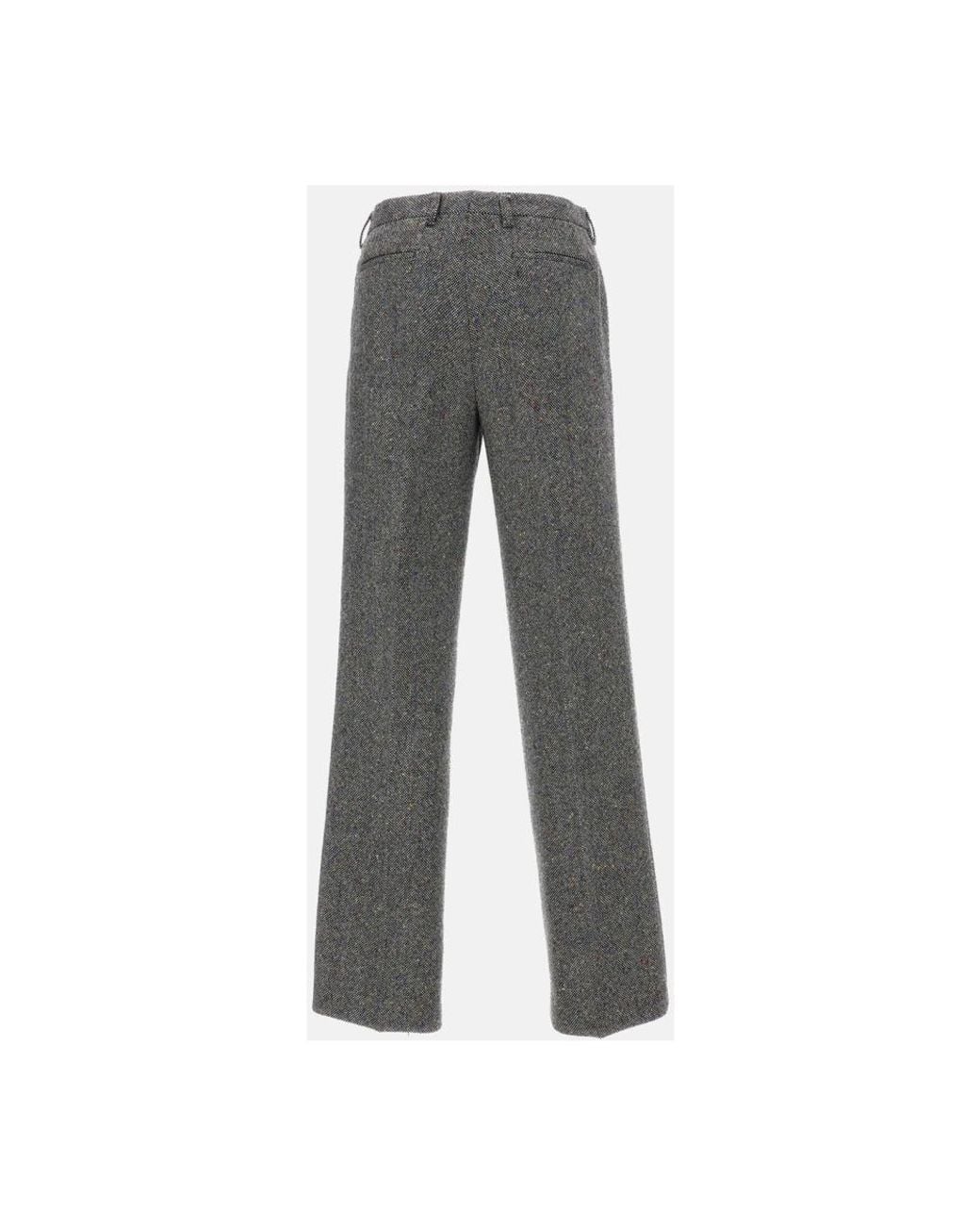 Dries Van Noten Gray Straight Trousers for men