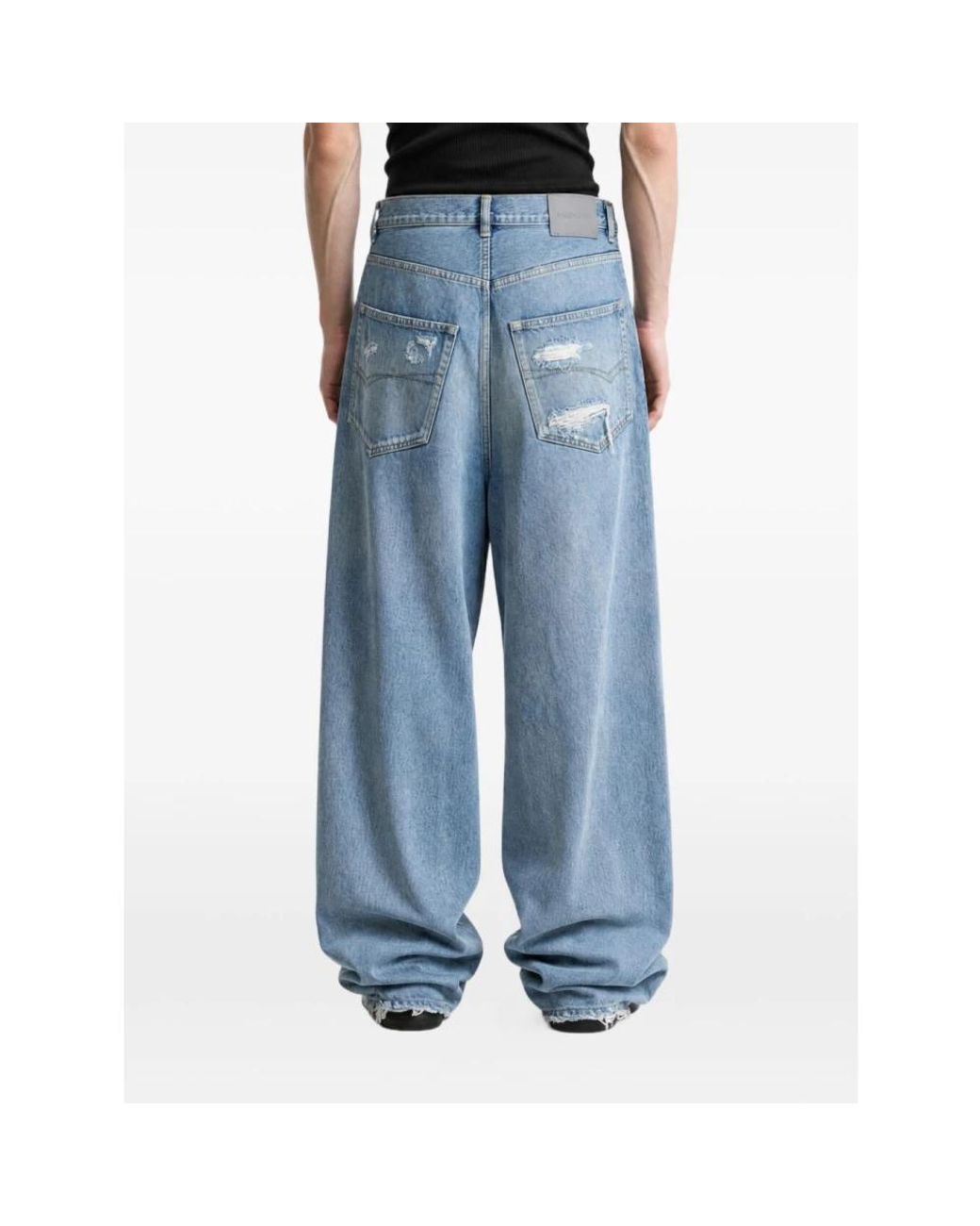 Balenciaga Blue Straight Fit Jeans for men