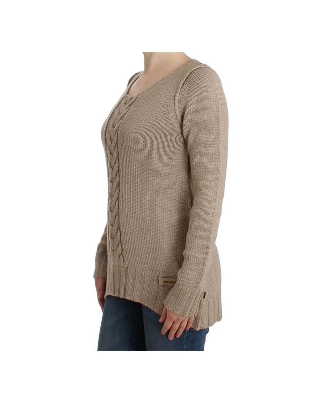 Roberto Cavalli Brown Round-Neck Knitwear
