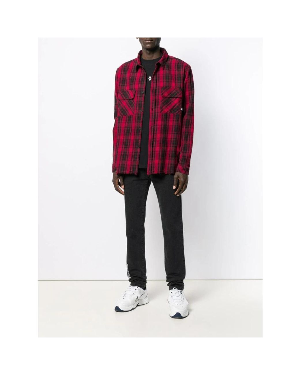 Marcelo Burlon Red Casual Shirts for men