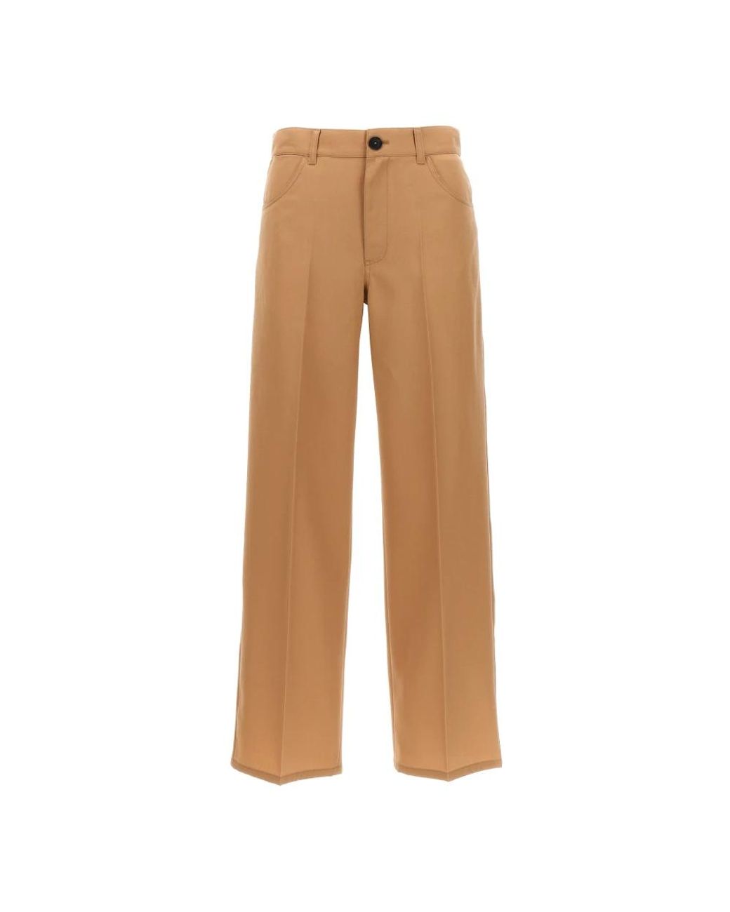 Jil Sander Brown Wide Trousers