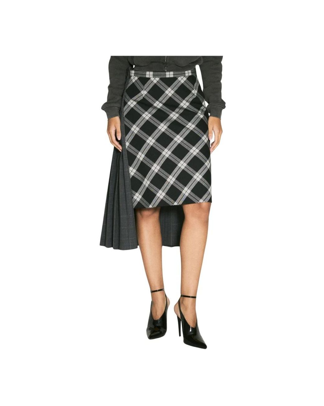 Balenciaga Black Midi Skirts