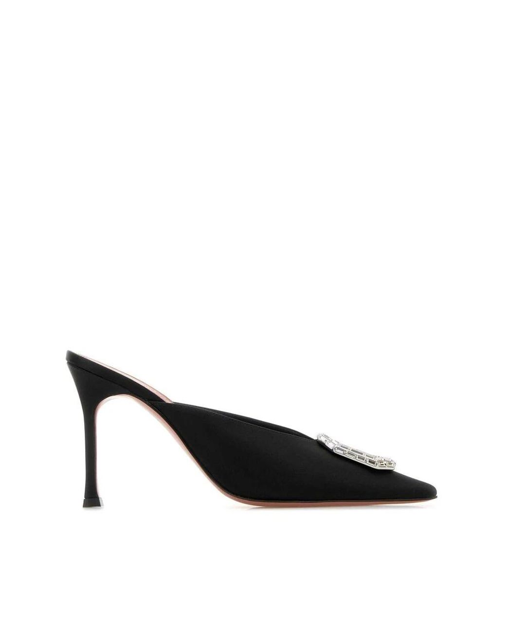 AMINA MUADDI Black Heeled Mules
