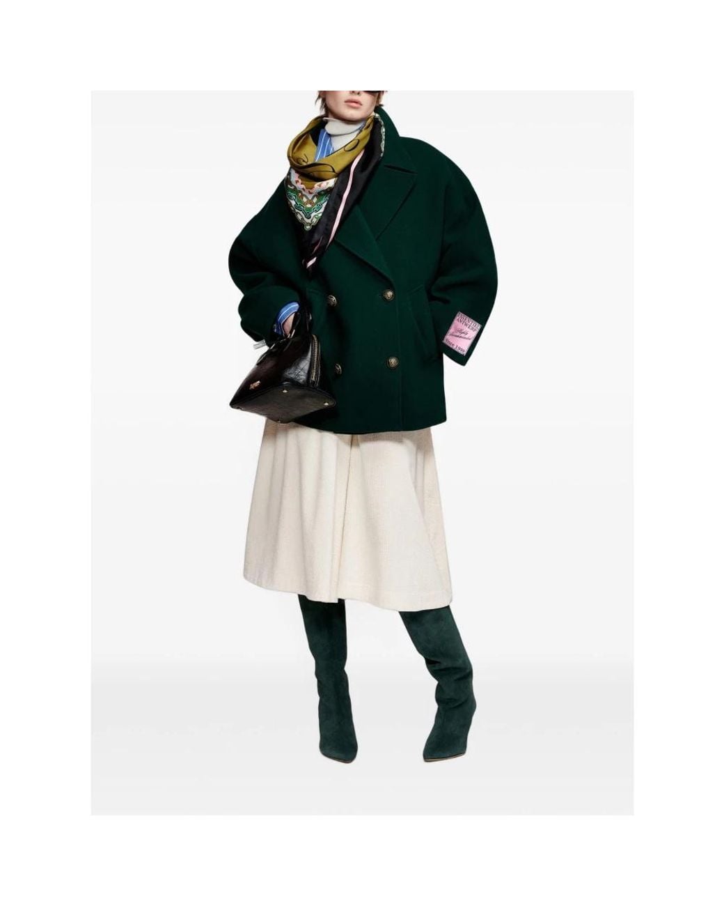 Essentiel Antwerp Green Double-Breasted Coats