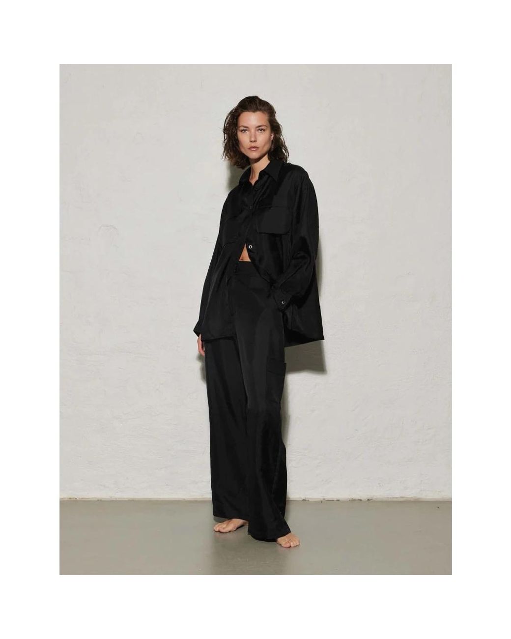 Envelope Black Wide Trousers