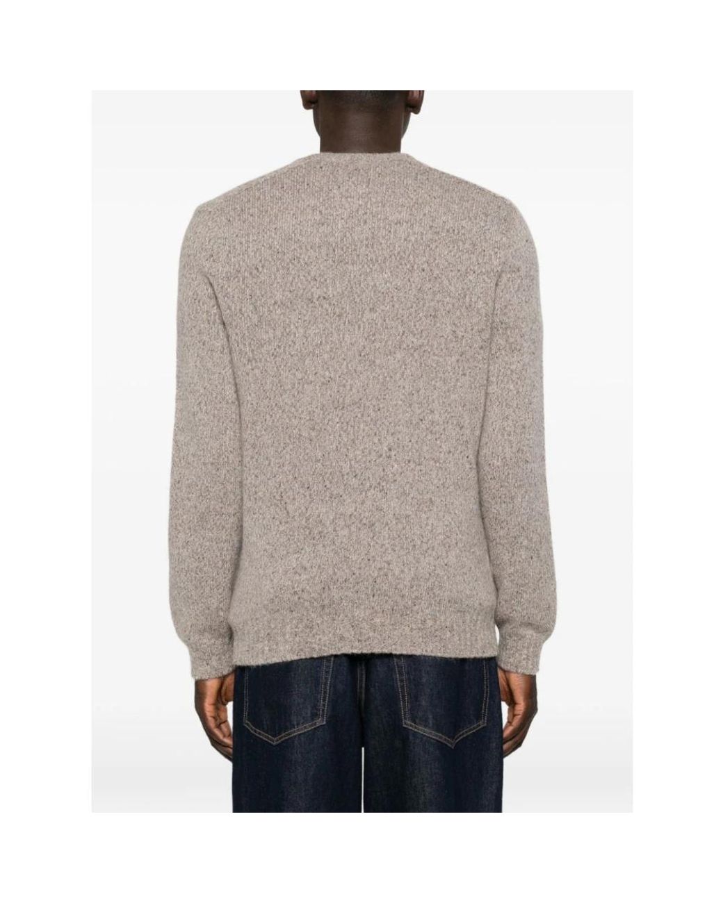 Scaglione Gray Round-Neck Knitwear for men