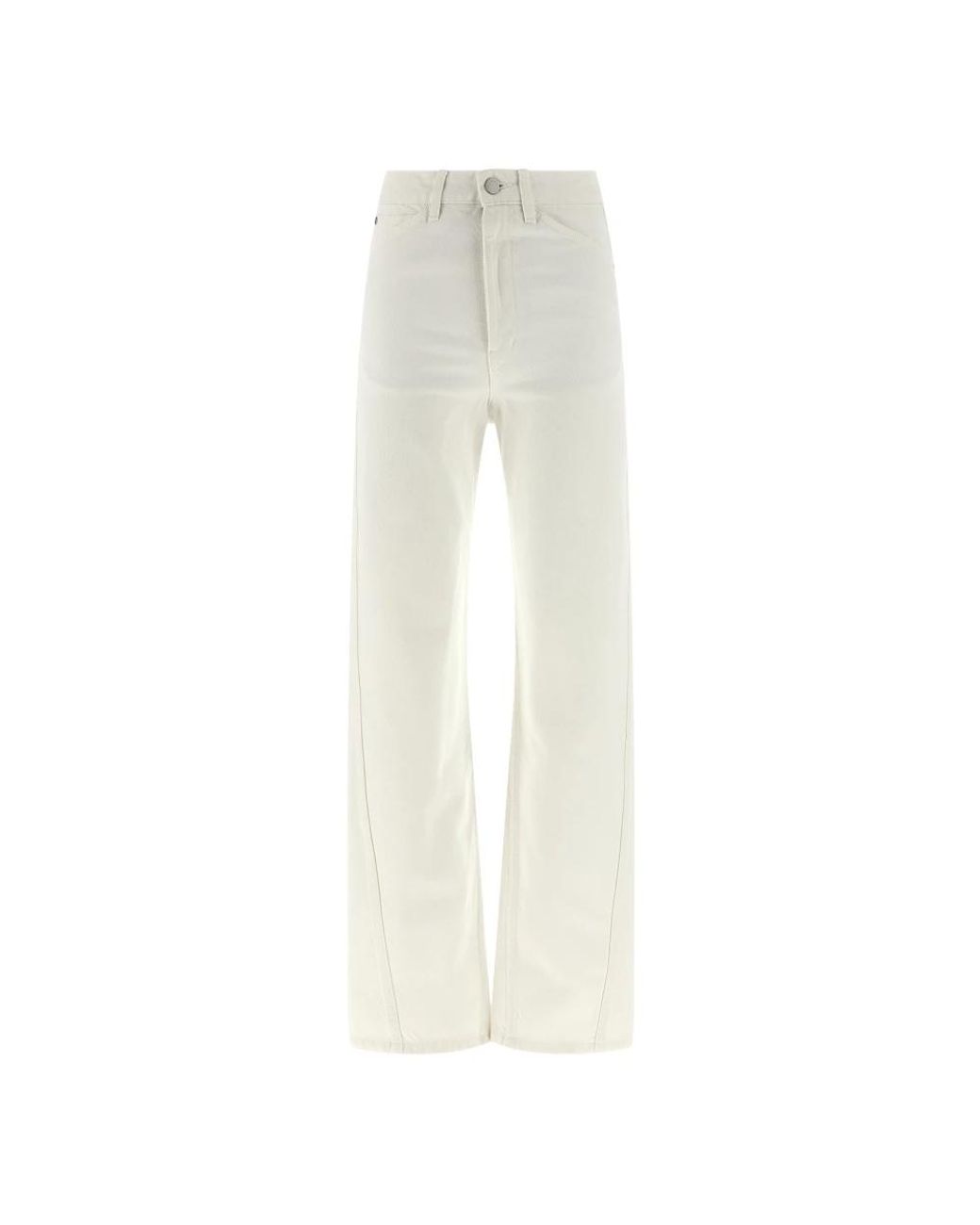 Lemaire White Wide Jeans