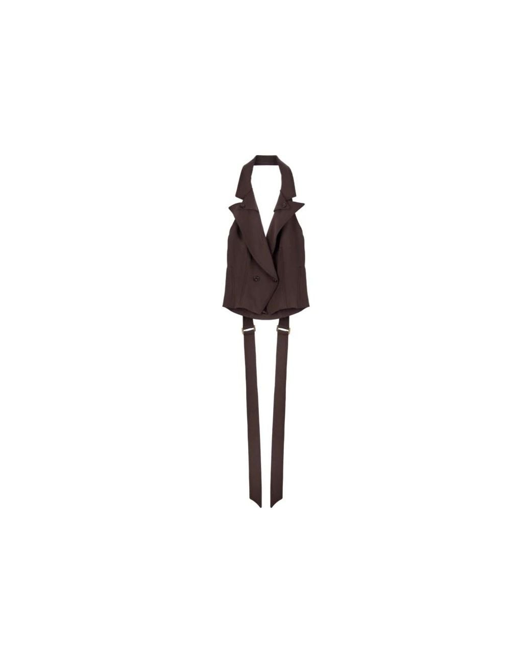 Elisabetta Franchi Brown Waistcoats