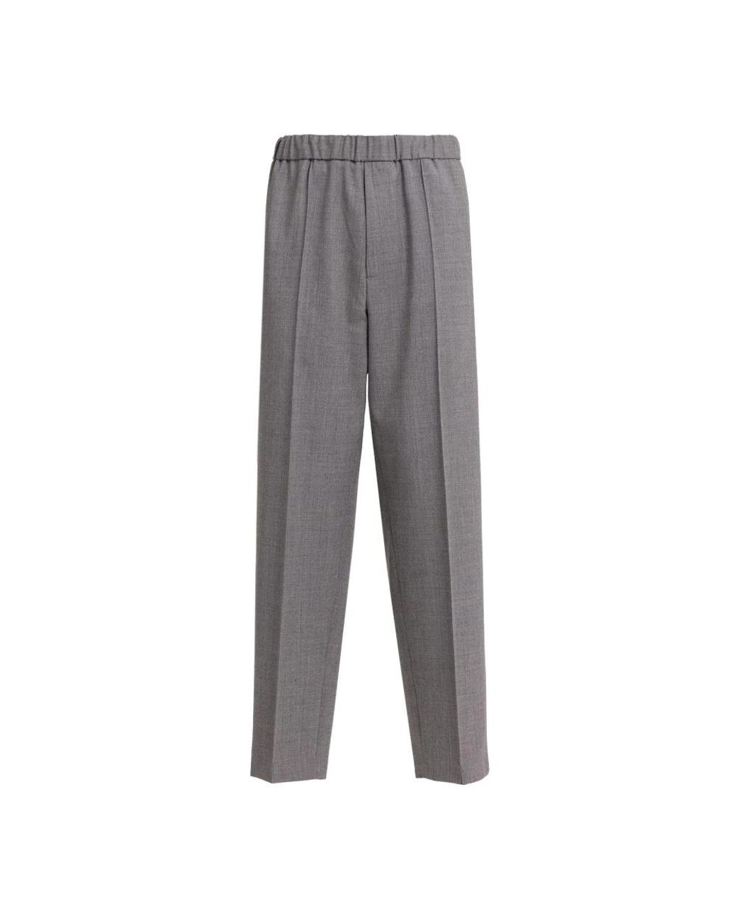 Seven Gauge Gray Straight Trousers for men
