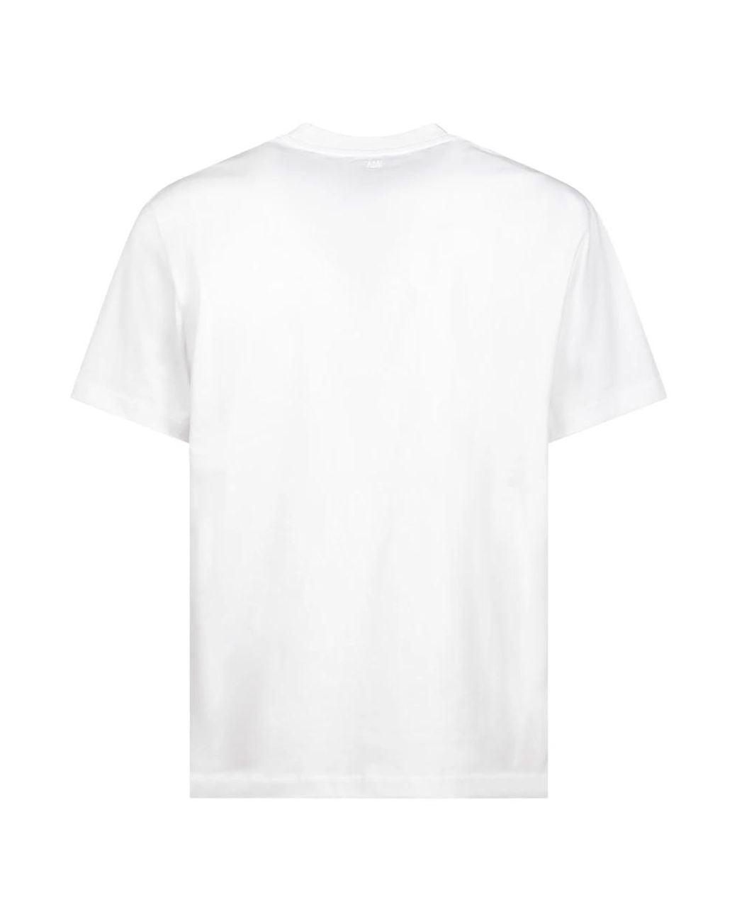 AMI White Ami De Coeur Cotton T-Shirt for men