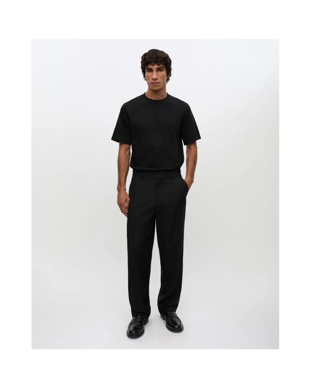 Samsøe & Samsøe Black Straight Trousers for men