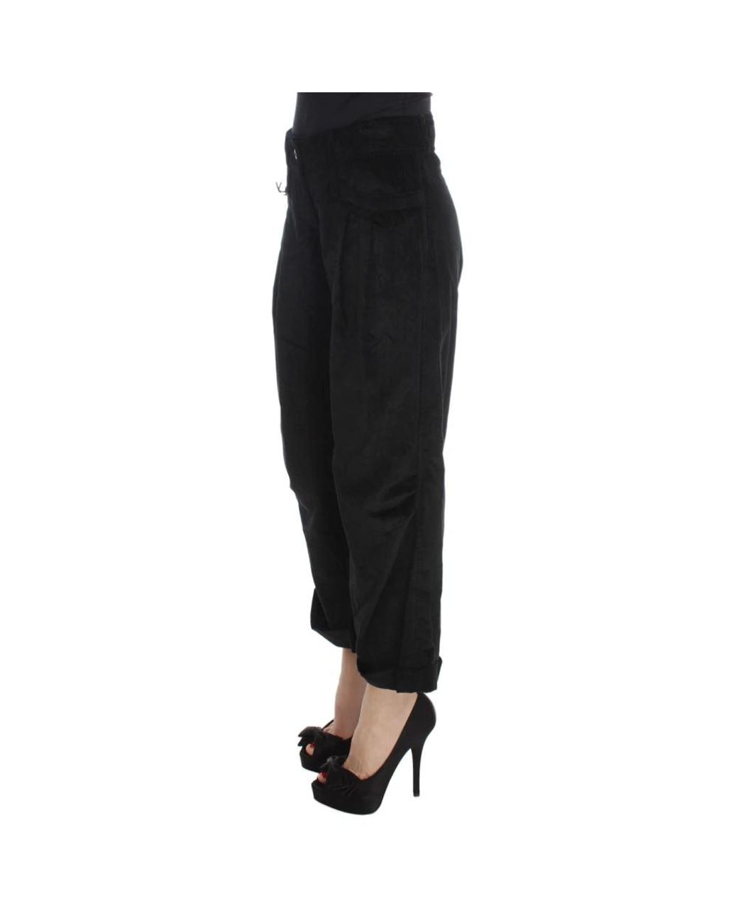 Ermanno Scervino Black Wide Trousers
