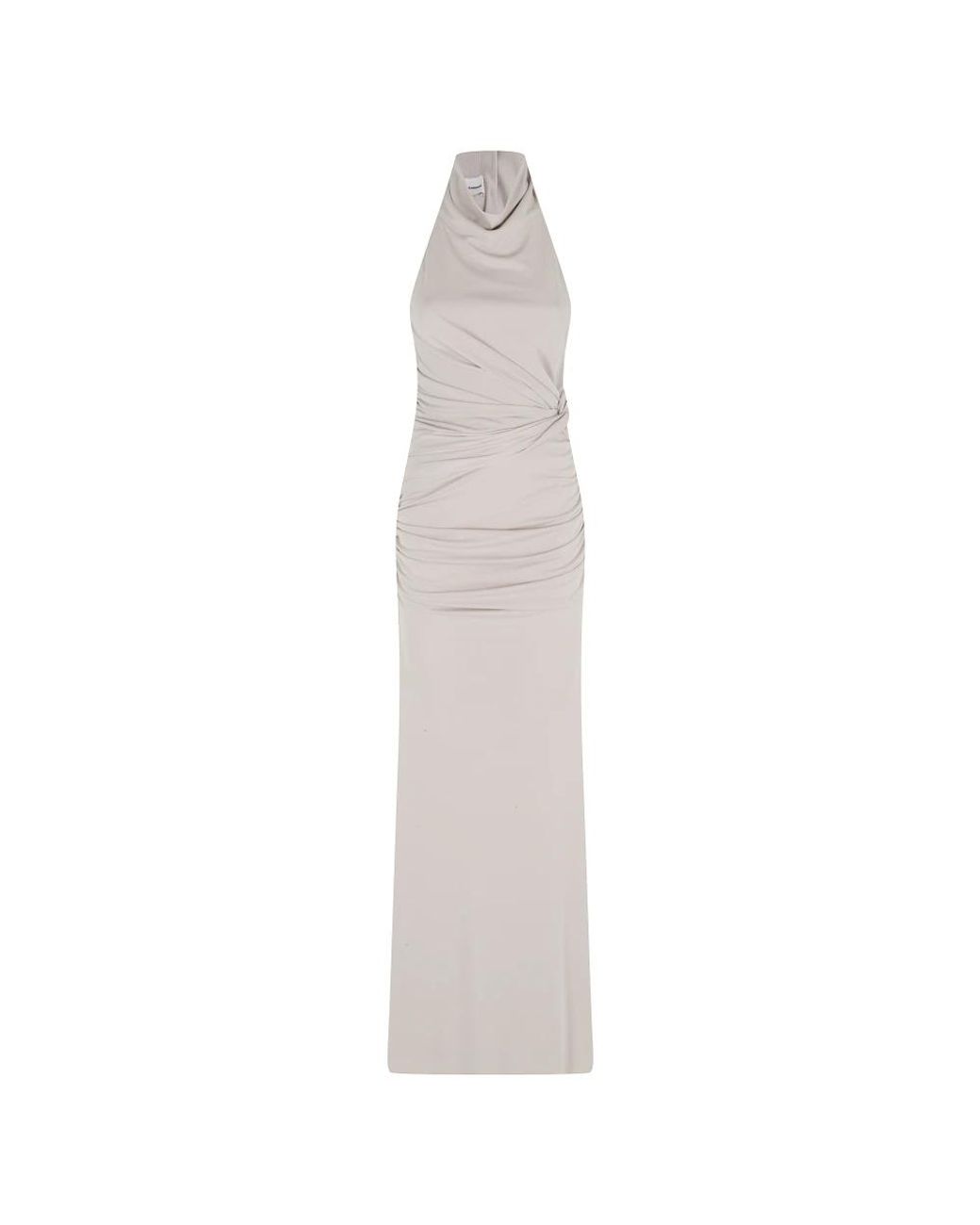 ANDAMANE Kleedjes ,Grijs ,Polyester Star Lange Jurk in het White
