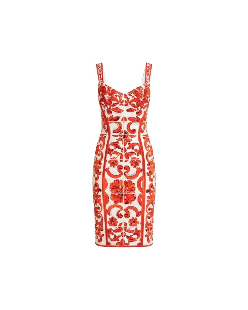 Dolce & Gabbana Red Silk Cocktail Dress