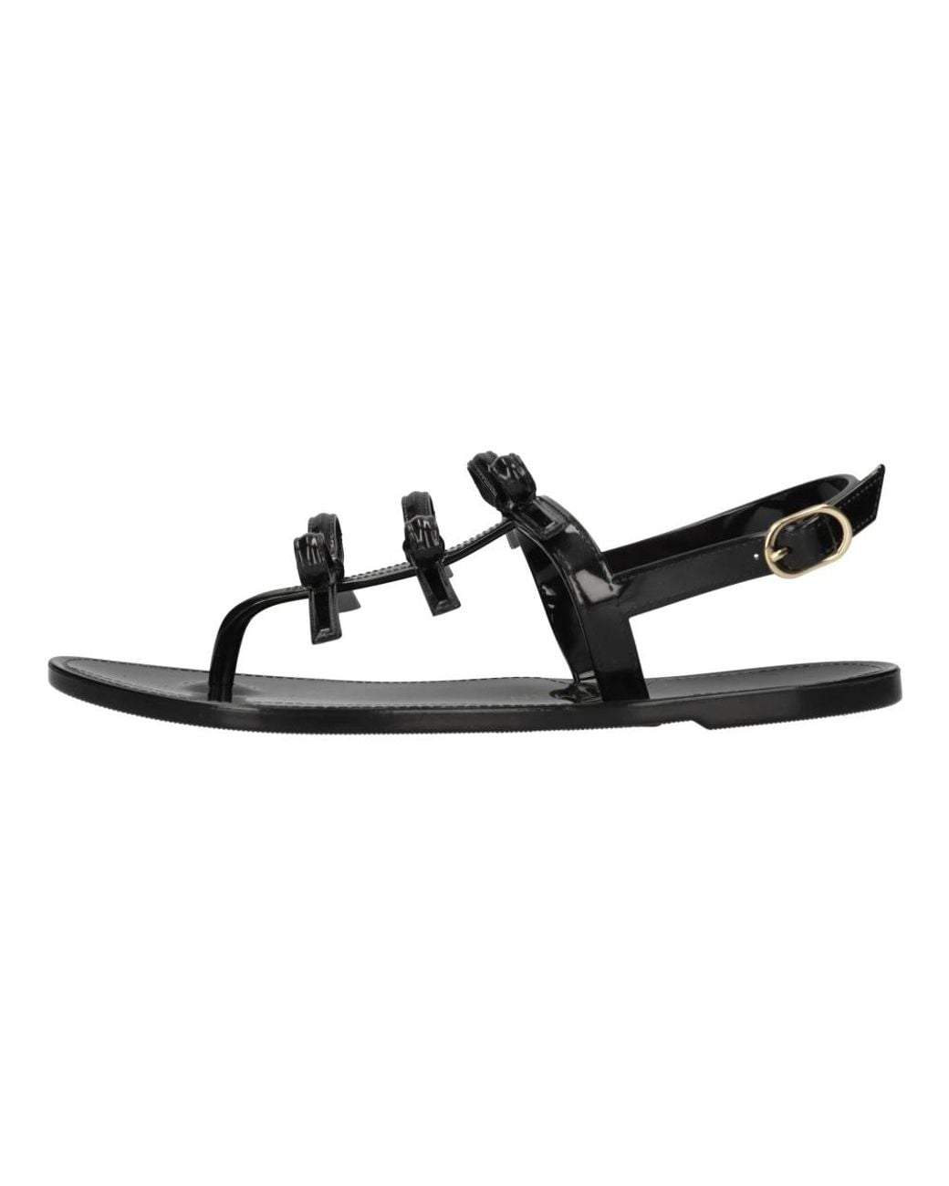 Stuart Weitzman Black Flat Sandals