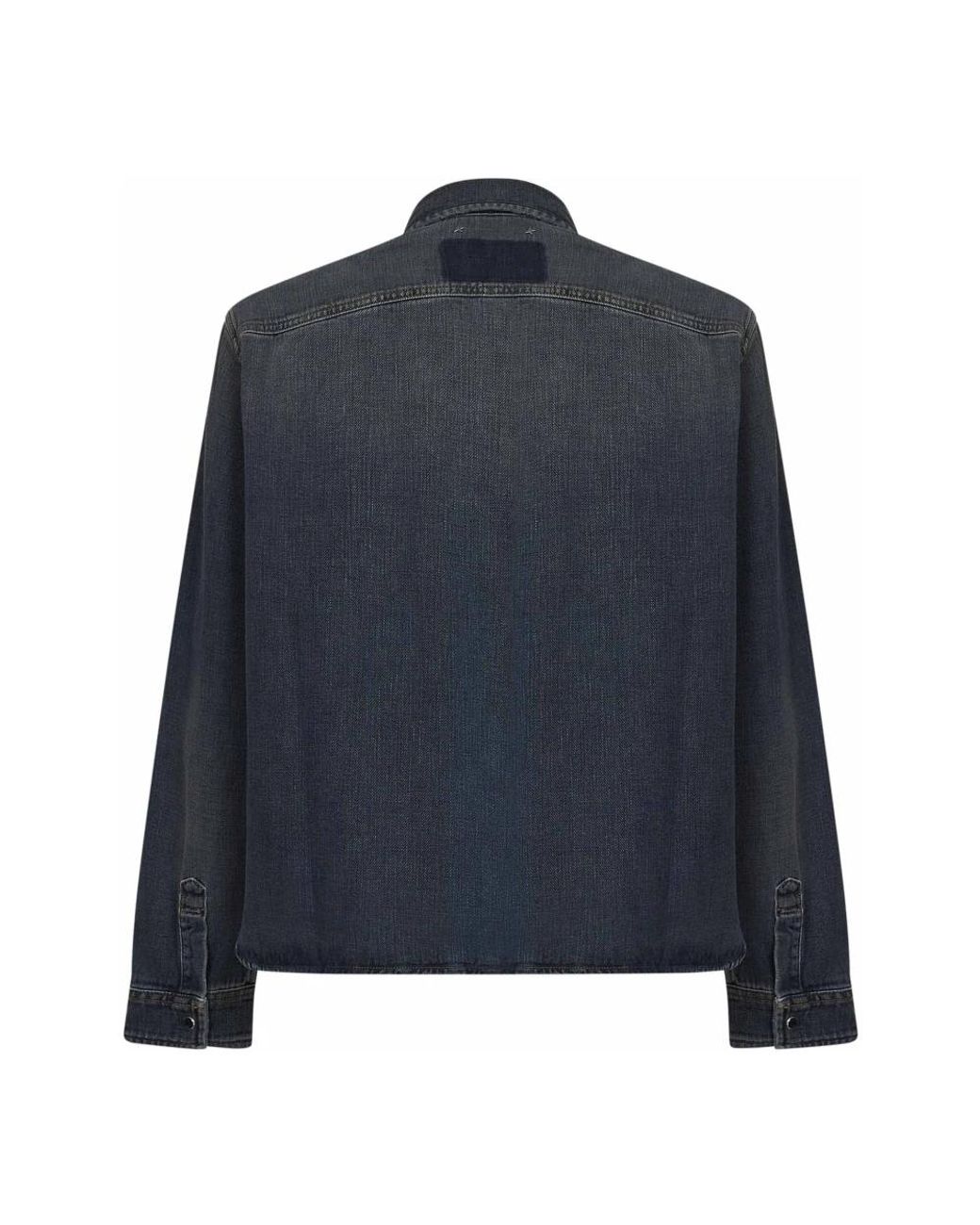 Golden Goose Deluxe Brand Blue Denim Shirts for men