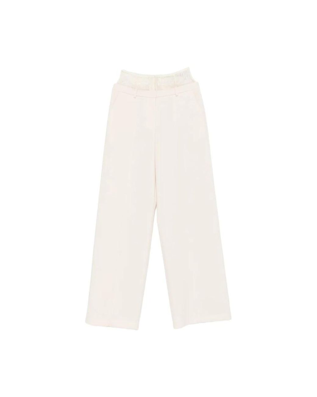 Patrizia Pepe White Wide Trousers