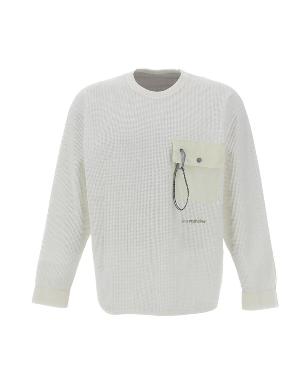 And Wander White Round-Neck Knitwear for men