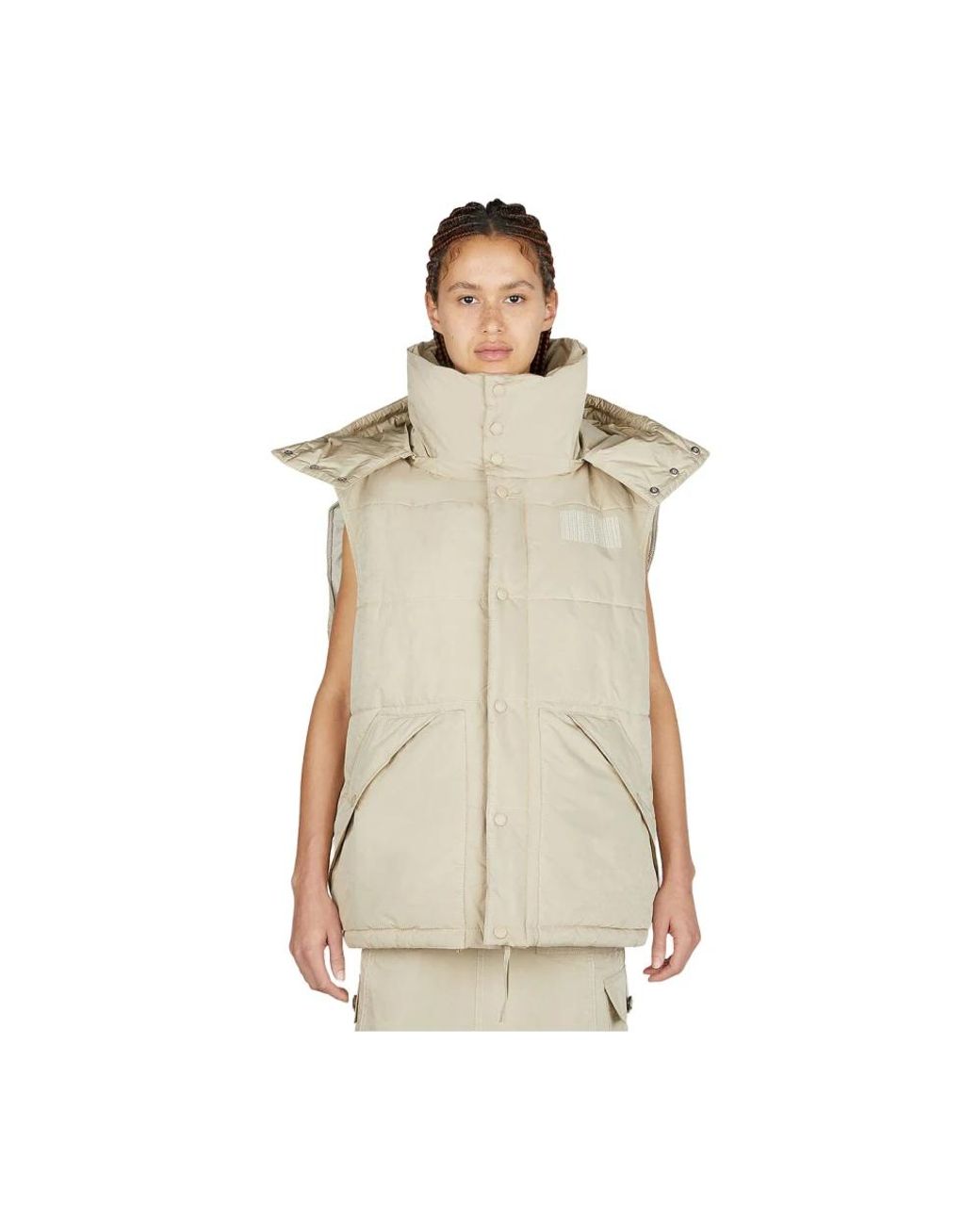 Marc Jacobs Jassen ,Polyester Oversized Puffer Gilet in het Natural