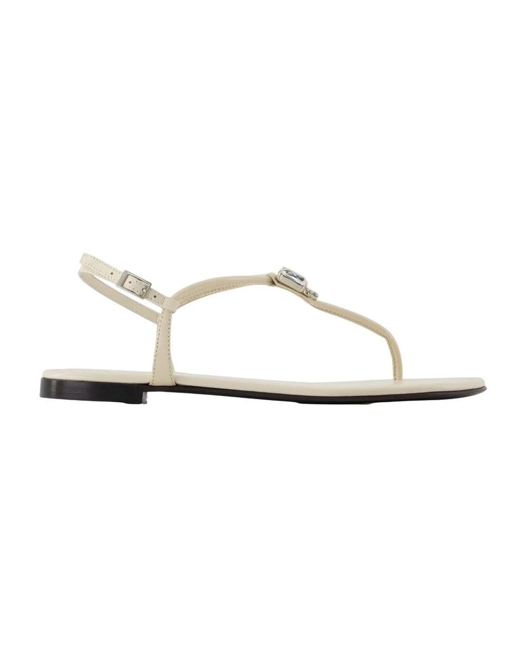 Giuseppe Zanotti White Flat Sandals
