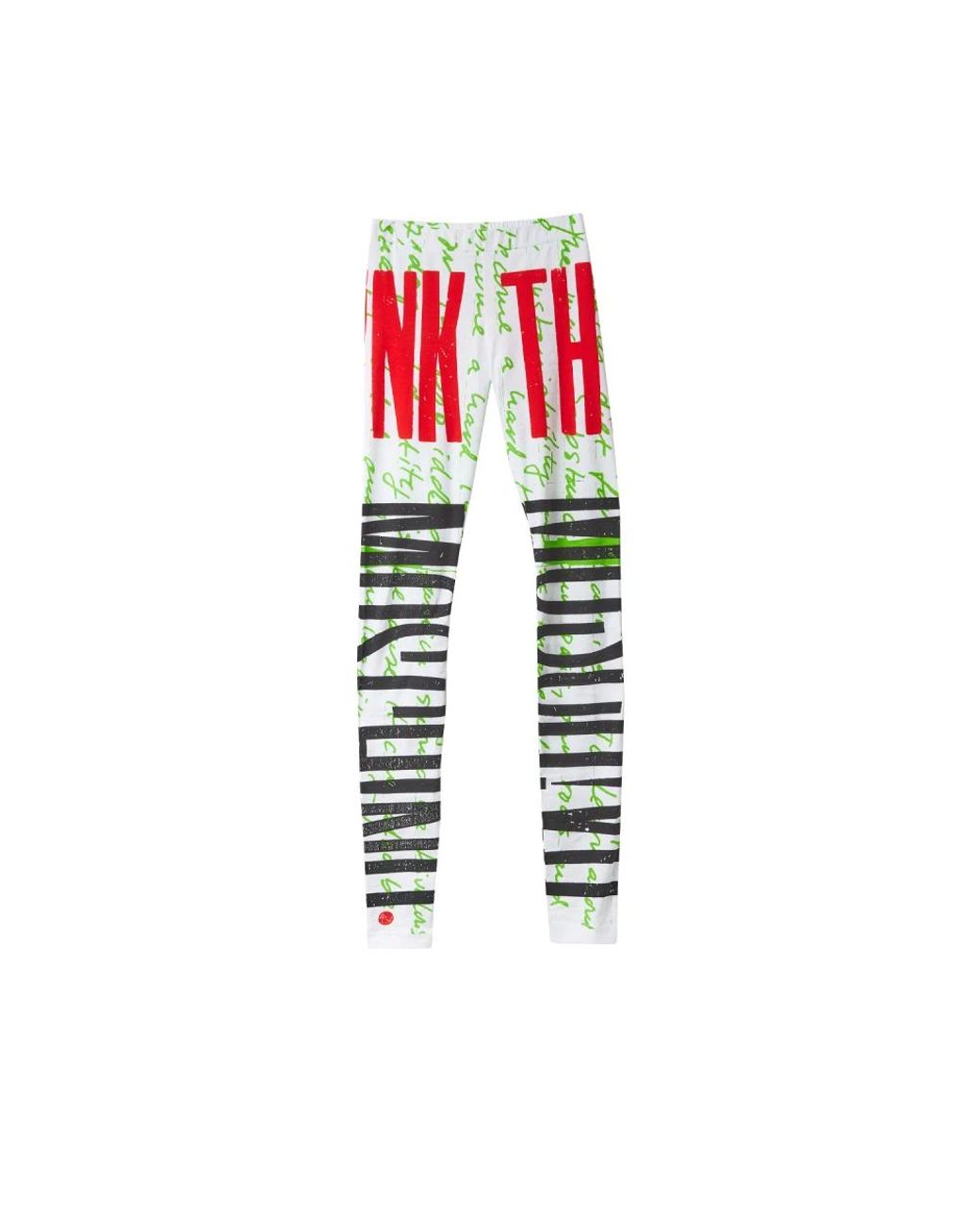 Moschino Broeken ,Veelkleurig ,Katoen Graphic Print Katoenen Legging in het Red