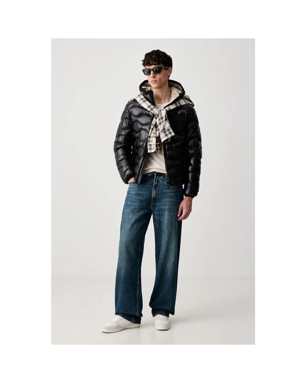 Winter Jackets Blauer de hombre de color Black